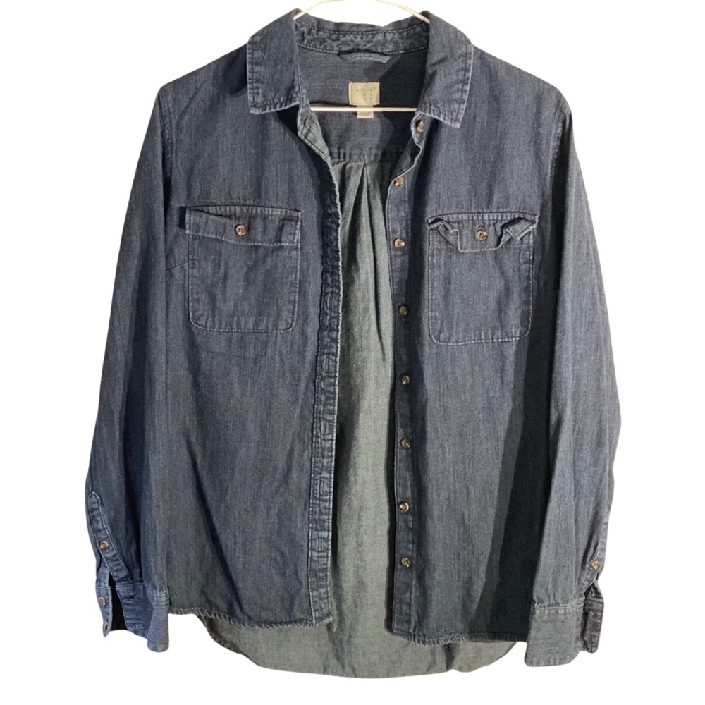 A.N.D EWAY Soft Denim Button Up Shacket/Jacket